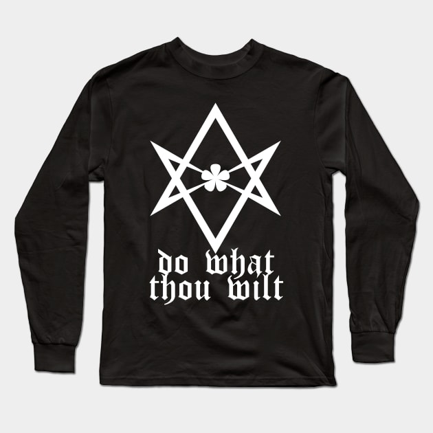 Do What Thou Wilt - Unicursal Hexagram Long Sleeve T-Shirt by artpirate